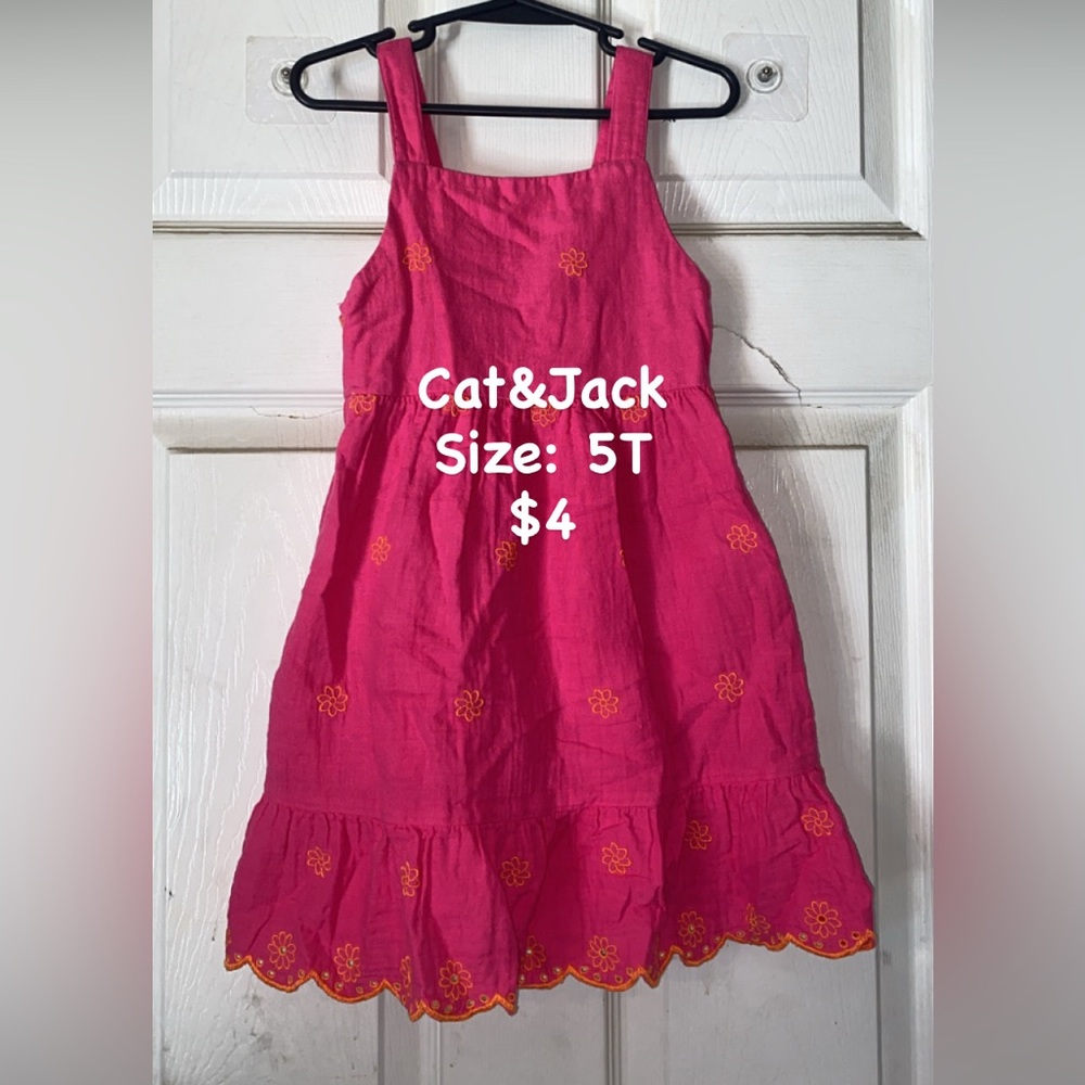 Cat & Jack Fuchsia Floral Kids Dress